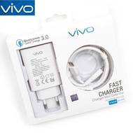 Charger Vivo Qualcomm 3.0 Charger Cable Type C & Type Micro Support Fast Charging