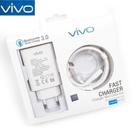 Charger Vivo Qualcomm 3.0 Charger Cable Type C &amp; Type Micro Support Fast Charging Super Charger Handphone