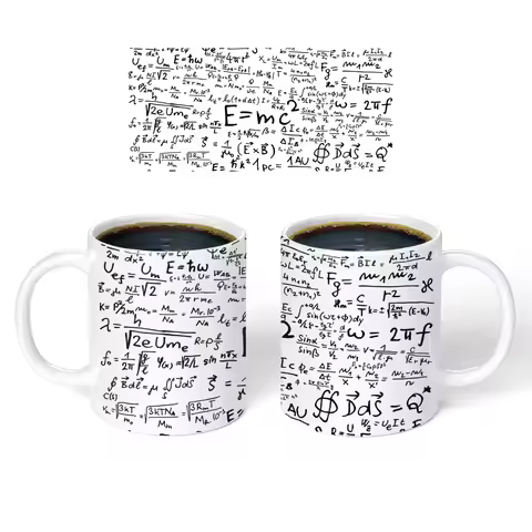 Foreign trade personality E_mc2 physics mathematical formula heat transfer mug ceramic office breakf