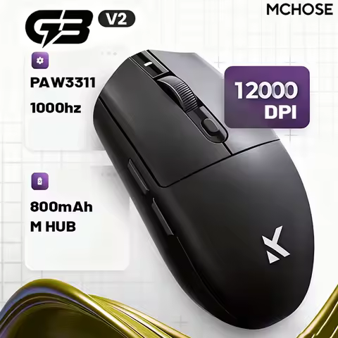 MCHOSE G3 V2 Pro Wireless E-sports Mouse Lightweight Three Mode Bluetooth PAW3395 High Performance 8