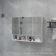 Storage Mirror Combination Integrated Bathroom Cabinet Bathroom Mirror Wall Bathroom Smart Toilet Rack Space GJST