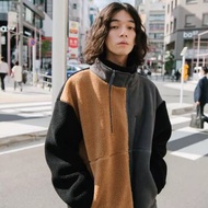 硬派少年 日系羊羔毛外套 寬鬆加厚棉服