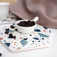 Hexagonal Terrazzo Ceramic Coaster / terazo cup Coaster