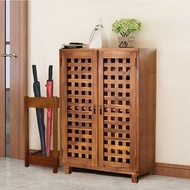 【吉迪市100%全柚木家具】HY099 柚木雙門鞋櫃 收納 鞋架 大容量