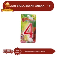 LILIN LARGE VIOLIN CANDLE NUMBER 4 - BIRTHDAY CANDLE