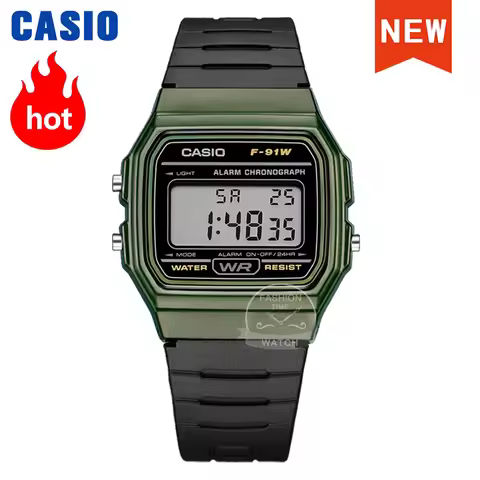 Casio Men's Watch Retro Fashion Black resin Strap digital Wristwatch Model F-91WM-3A