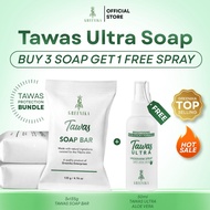 [ 3PC TAWAS SOAP + 50ML TAWAS SPRAY ALOE VERA ] Greenika TawasUltra Spray Aloe Vera + 3pc Tawas Soap