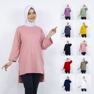 TAB CLICK - Women's Oversized T-Shirt with 7/ Sleeves, Sports Top, Muslim Blouse, Jumbo Hijab BIG Si