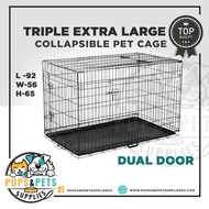 ☼▲▤XXXL Dog cage - Collapsible Pet Cage - Black Pawsmart