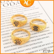 [AC] Korean Gold Ring - Adult Ring OHM, DOLLAR, SUNSKRIT (ER555) (ER556) (ER557)
