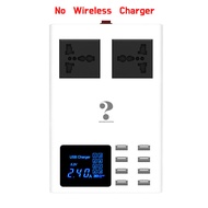 Multi 8พอร์ต USB Charger Quick Charge Adapter Home USB HUB Wireless Charger สถานีชาร์จแหล่งจ่ายไฟสำห