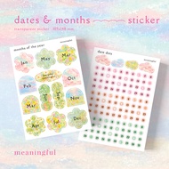 สติกเกอร์วันที่ และ เดือน | months of the year & date dots
