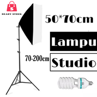 RSS_Studio 50x70cm Softbox Lighting Umbrella E27 Socket Light Lamp 3200K 5500K Studio Lighting Set