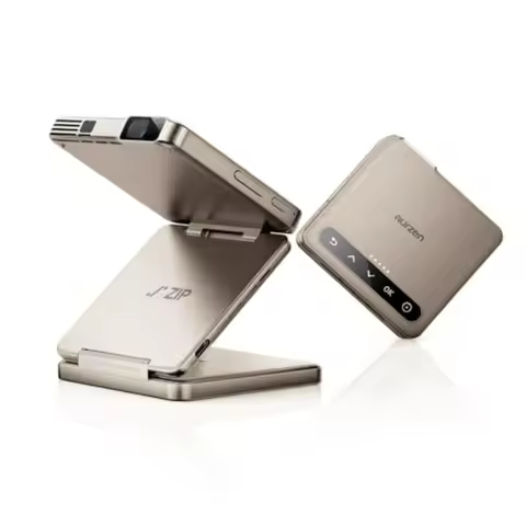 Portable Mini Projector for Cookie Art Gold ZIP Tri-Fold DLP Pocket Size Zero-Lag Focus One-Click Sc