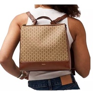 [100% ORIGINAL UK] Fossil Elina Small Convertible Backpack Beige | Beg Sandang Wanita Sling Bag Auth