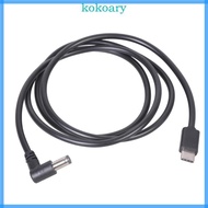 KOK Right Angle Type C To 5 5x2 5mm Cable 3A Adjustable Voltages For Professional Gear