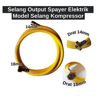 Agricultural Electric Sprayer Hose 120CM long, 18mm to 14mm Thread Compressor Model