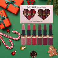 Mirsist 6 Colors Matte Lipstick Hydrating Does Not Stick To Cups Waterproof Long-lasting Whitening N
