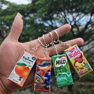 GANTUNGAN Cute drink box keychain keychain/ souvenir keychain