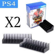 《Corner house》2ชิ้นสำหรับ PS4 PRO Slim คอนโซลการ์ดเกมดิสก์กล่องที่เก็บขาตั้งอุปกรณ์เสริมสำหรับ Play Station 4 CD Disks Card Holder