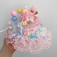 Lolita Accessories Spring Paradise Little Top Hat Lolita Cute Accessories lo Mother Top Hat Pink Blu