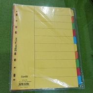 Bantex A4 Divider 11-hole Cardboard A4 Divider/, 10-color order Divider