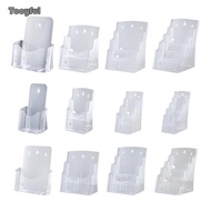 Tooyful Acrylic Brochure Holder Clear Flyer Holder Rack for Documents Menu Pamphlets