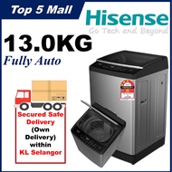 Hisense Top Loading Fully Auto Washing Machine (8kg / 10.5kg / 13kg) WTAR8011G / WTAG8511T / WTJA1101T / WTJA1301T Mesin Basuh