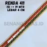 LACE 411 WIDTH 4 CM CONTENTS 19 MTR PER ROLL