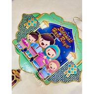 READY STOCK .🇲🇾Hari Raya 3D  Glitter Festive Paper Decoration / Kad Hiasan Hari Raya/Wall Decoration
