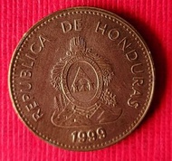652全新宏都拉斯1999年黃銅(5 CENTAVOS)錢幣乙枚（保真，美品）。