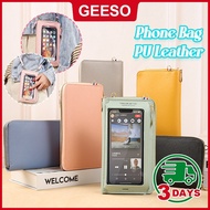 GEESO Touch Screen Mobile Phone Bag Shoulder Transparent Mini Wallet Crossbody Phone Bag