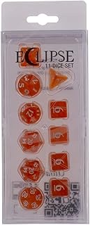 Ultra PRO - Eclipse 11 Dice Set (Pumpkin Orange) - Great Dice Set for All Kinds of Card Games and Bo