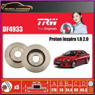 (2 pcs) TRW Disc Brake Rotor Front DF4933 for Proton Inspira / Mitsubishi ASX Lancer (276mm)