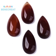 BENECREAT 1pc Carnelian/Red Cabochons Teardrop 28-29x15-17x6-9mm