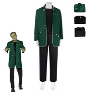 Frankenstein Cosplay Green Coat suit Anime Scientific Freaks Costume Halloween Party Costume for Man
