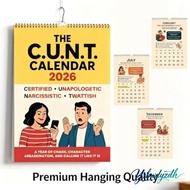 YRBWDYZDH C.U.N.T. Calendar, English Version Thick Paper Funny Adult Calendar, Planner Wall Mount 20