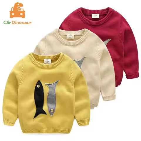 2025 Spring Autumn Winter 2 3 4 5 6 8 10 Years Teenage Christmas Gift O-Neck Knitted School Child Ca