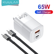 KUULAA USB C Charger 65W GaN Type C PD Fast Charging สำหรับ iPhone 14 13 12 Max Pro XS 8 Plus สำหรับ