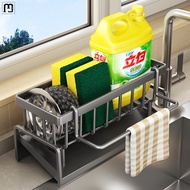 S-6💝Runmin Kitchen Storage Rack Multi-Functional Rag Drain Rack Household Sink Sponge Detergent Dishwashing Countertop O