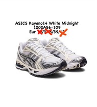 現貨正貨 (只有EUR 39 ) Asics Kayano 14 White Midnight product code : 1202A056-109 Carousell官方認證鑽石商店💎 Kayano 14 Gel-1130 Gel-NYC Kayano14