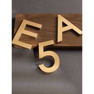 7x4.6cm 3D Golden Door Unit Number Apartment Dormitory Tea Room Entrance Number Plate Customization
