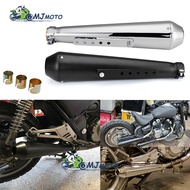 【MJMOTO】Retro Cafe Racer Motorcycle Exhaust Muffler Pipe Modified Tail System for CG125 GN125 Cb400ss Sr400 EN125 XL883 1200 Universal