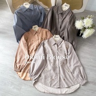 DIOMI PREMIUM COMFORTABLE SIMPLE COTTON SUEDE BLOUSE BY MOCA