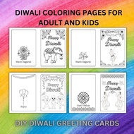 Deepavali Greetings Card DIY Coloring| Diwali Greeting Card Coloring Pages | Diwali Coloring Card | 