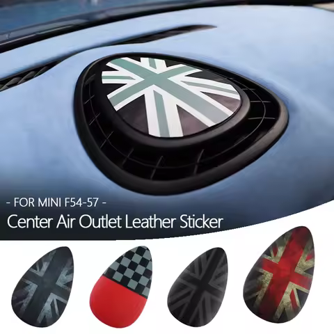 MINI Cooper Accessories F56 1PC Car Dashboard Air Outlet Leather Stickers For MINI Cooper F54 F55 F5