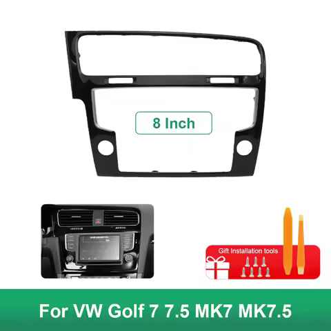 8 Inch Piano Black MIB Radio Frame For VW Golf 7 7.5 MK7 MK7.5 Screen Bezel Car Navigation Screen De