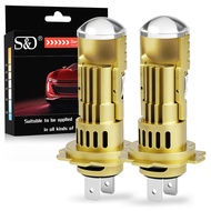 S&D H7 LED Projector Lens Headlight Mini 1:1 Wireless Car Bulb Plug&Play Canbus 6000K LED Car Headli