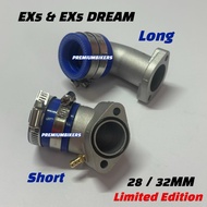 INTAKE PIPE RACING EX5 DREAM WAVE125 TENGKUK CARBURETOR 22MM 22.5MM 24MM 26MM 28MM 30MM 32MM UNIVERS
