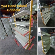 Big Rack 2nd Hand Island Gondola With Back panel/ All Netting(8+2)For mini Market,Farmasi, Pasaraya,